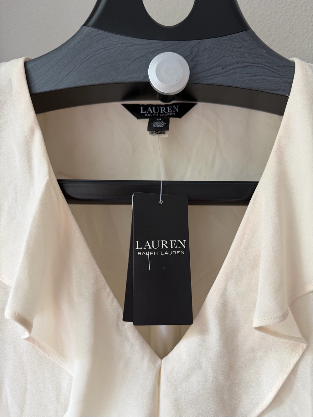 Lauren Ralph Lauren Women's Ruffle-Trim Georgette Blouse M - Picture 4 of 8